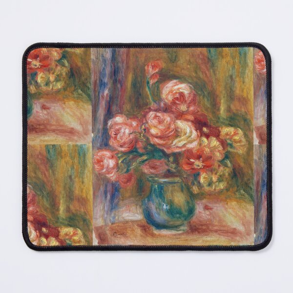 Item preview, Vase of Roses by Pierre-Auguste Renoir: Impressionist Floral Fine Art Print designed and sold by artofuniverse.