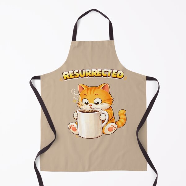 Item preview, Resurrected Cat Coffee Meme Funny Ginger Cat Coffee Lover Humor Caffeine Revival Art designed and sold by Mindworx21.