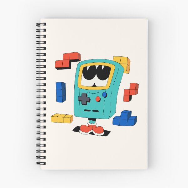 Item preview, Cute Retro Handheld Game Console Character with Tetris Blocks Cartoon Illustration designed and sold by QuietBloom80.