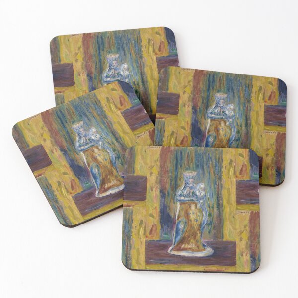 Item preview, Vierge Et Enfant Dapres Une Faience by Pierre-Auguste Renoir: Abstract Mother and Child Poster designed and sold by artofuniverse.