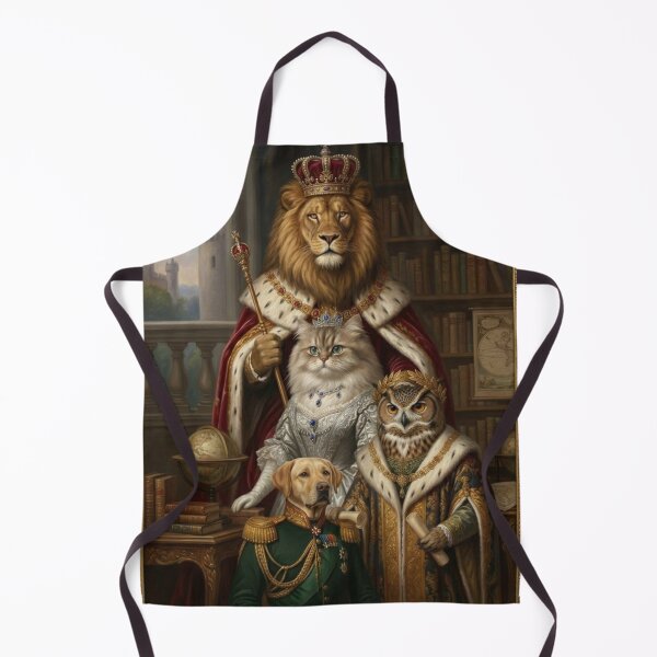 Item preview, King Fluffy Reigns Supreme – Humanized Dog Royalty Portrait designed and sold by Clintora.