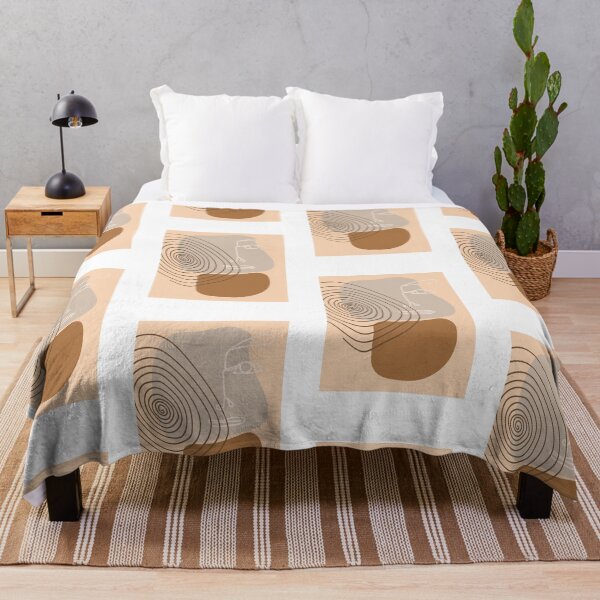 Item preview, Minimalist Female Line Art with Earthy Abstract Shapes designed and sold by meri3465.