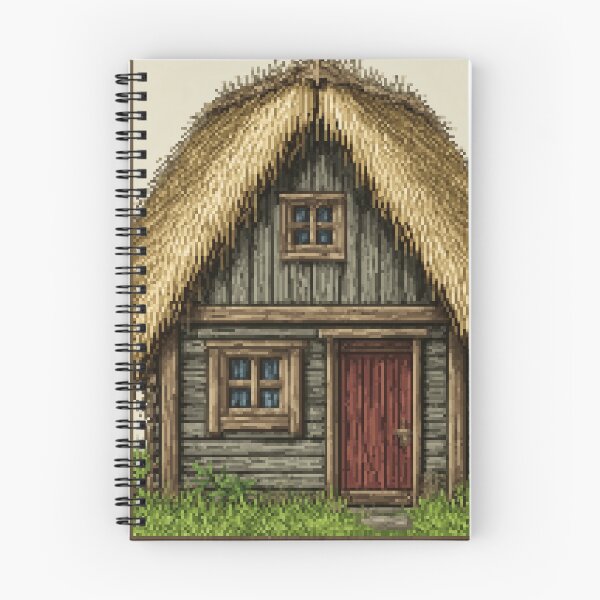 Item preview, Thatched Roof Village House Pixel Art designed and sold by Piotrek0001.