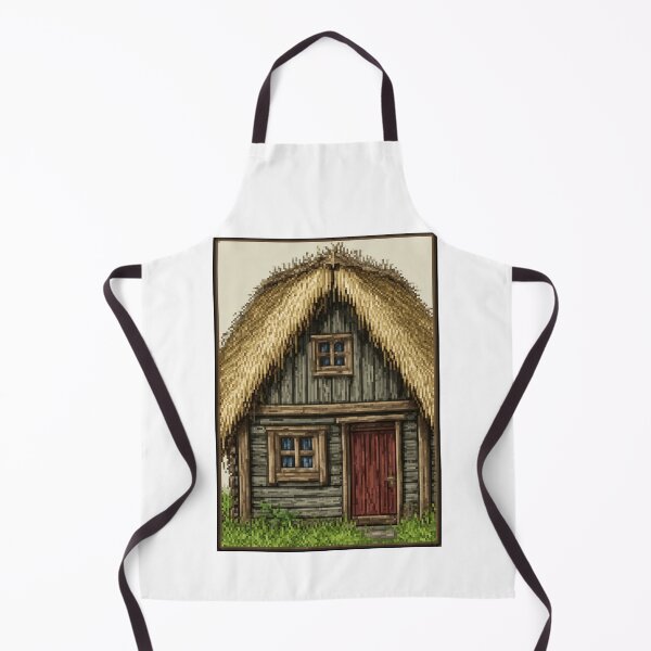 Item preview, Thatched Roof Village House Pixel Art designed and sold by Piotrek0001.