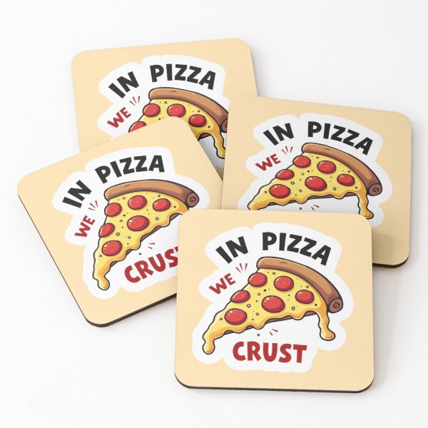 Item preview, In Pizza We Crust - Funny Pepperoni Pizza Sticker Design designed and sold by PriyaMagic.