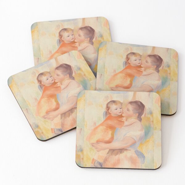 Item preview, Washerwoman and Child by Pierre-Auguste Renoir: Tender Impressionist Mother and Child designed and sold by artofuniverse.