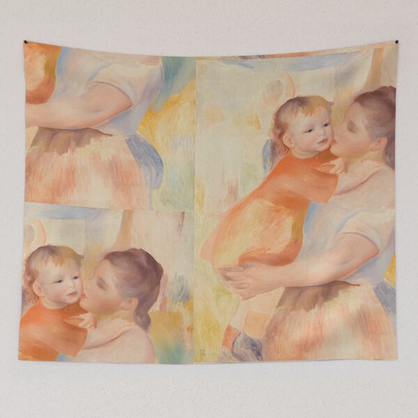 Item preview, Washerwoman and Child by Pierre-Auguste Renoir: Tender Impressionist Mother and Child designed and sold by artofuniverse.