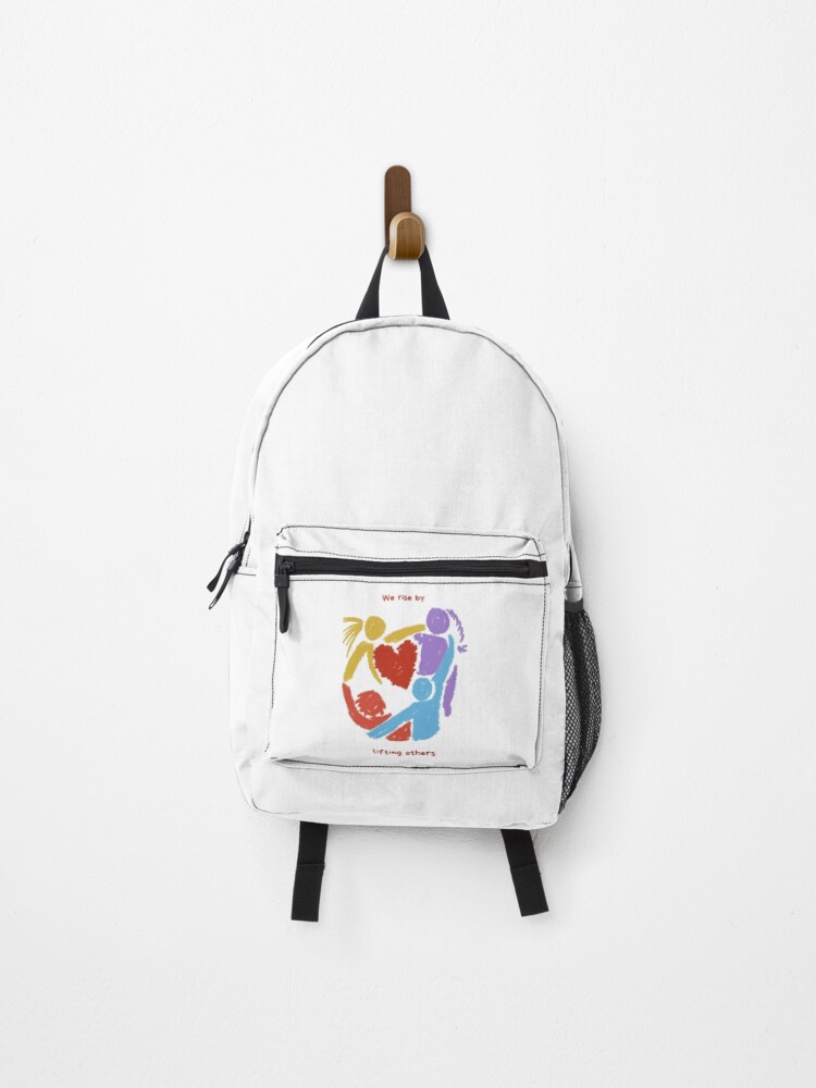 Thumbnail 1 of 3, Backpack, We Rise By - Solidarity designed and sold by AweStore.