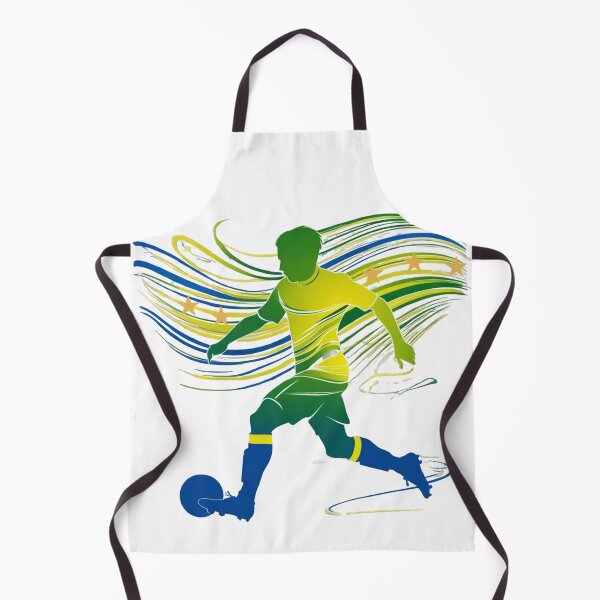Item preview, Dynamic Brazil Soccer Player Silhouette Five Stars designed and sold by PMTaurus.