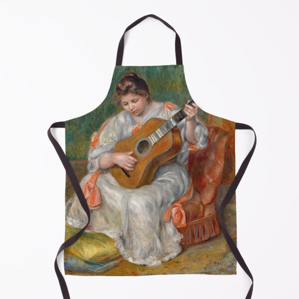 Item preview, Woman Playing the Guitar by Pierre-Auguste Renoir: Impressionist Music Room Poster designed and sold by artofuniverse.