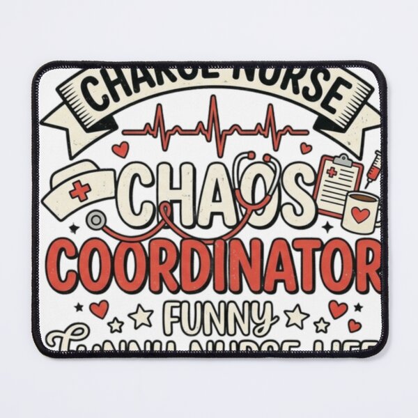 Item preview, Charge Nurse Chaos Coordinator – Funny Nurse Life Heartbeat Tee designed and sold by Clintora.
