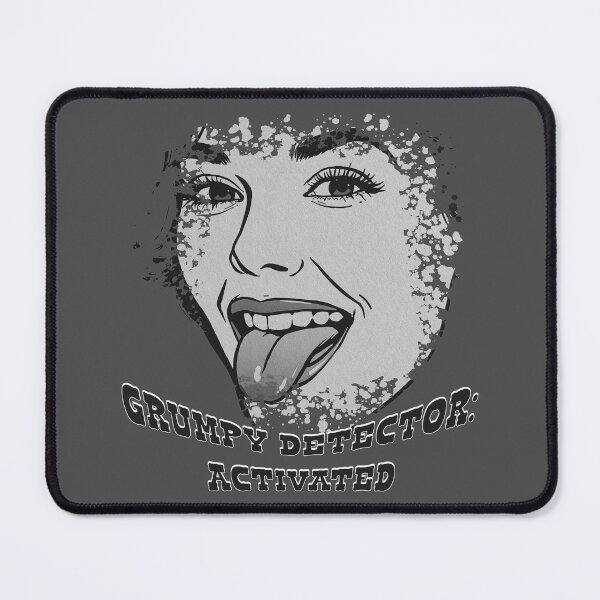 Item preview, Grumpy Detector Activated – Grunge Black & White Funny Face Design designed and sold by TestudoDesign.