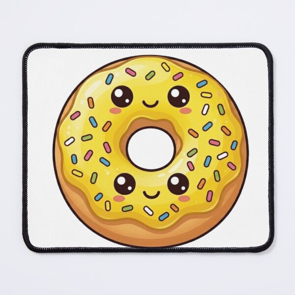 Item preview, Lemon Glazed Donut Kawaii designed and sold by redsharkuk.
