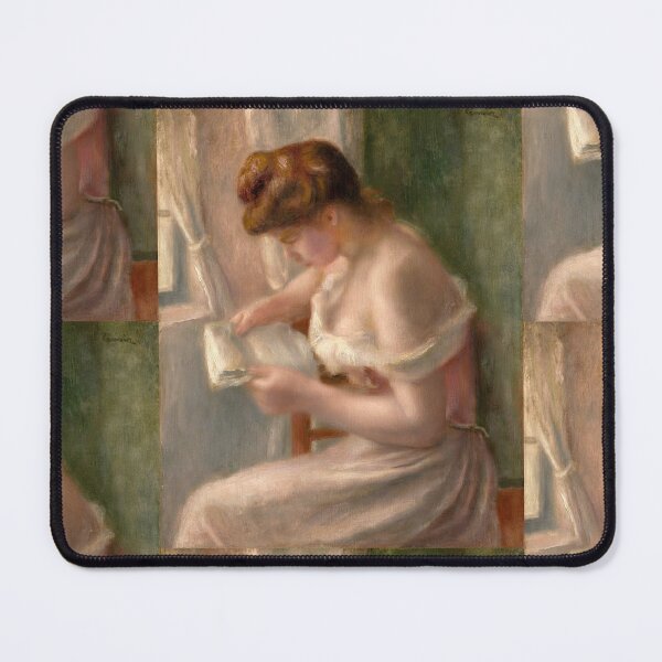Item preview, Woman Reading by Pierre-Auguste Renoir: Impressionist Interior Fine Art Print designed and sold by artofuniverse.