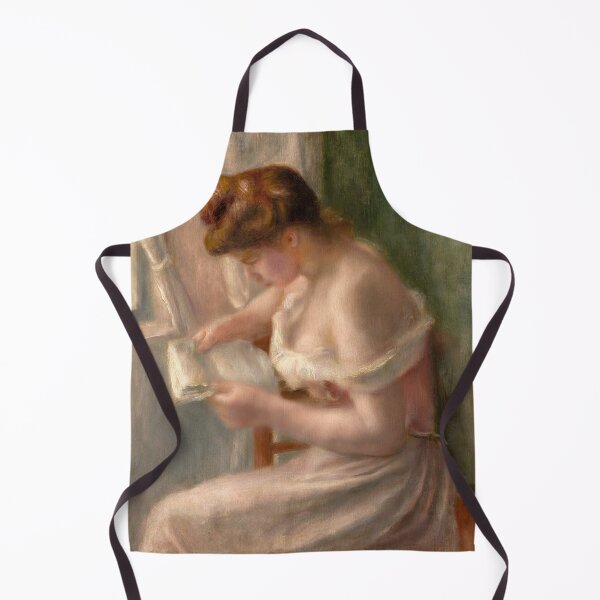 Item preview, Woman Reading by Pierre-Auguste Renoir: Impressionist Interior Fine Art Print designed and sold by artofuniverse.