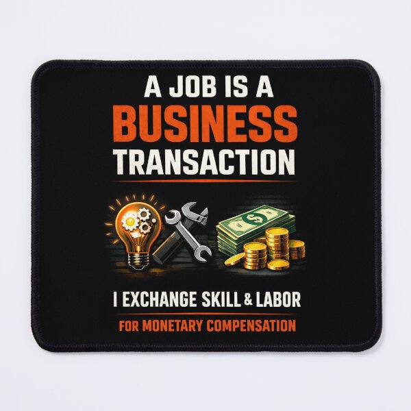 Item preview, A Job Is A Business Transaction  designed and sold by MojaveTradePost.
