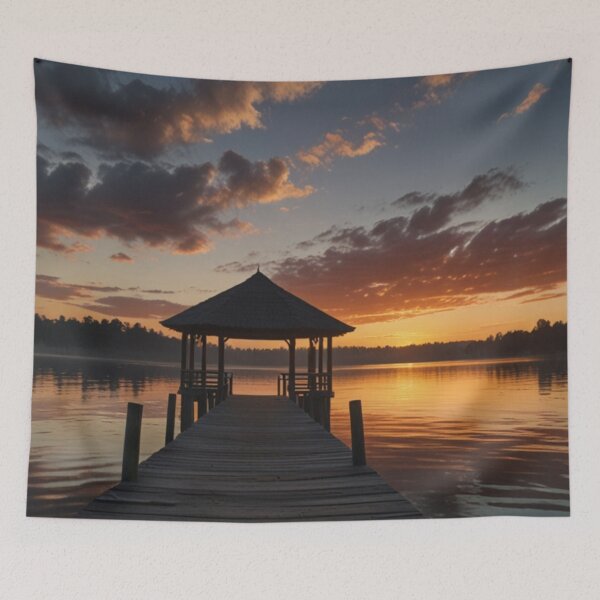 Item preview, A bridge over a calm lake designed and sold by Izabela Włodarczyk.