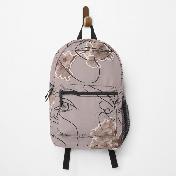 Item preview, Elegant minimalist women face with floral details designed and sold by meri3465.