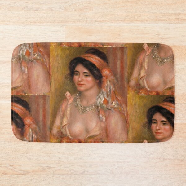 Item preview, Woman With Black Hair by Pierre-Auguste Renoir: Warm Romantic Portrait Poster designed and sold by artofuniverse.