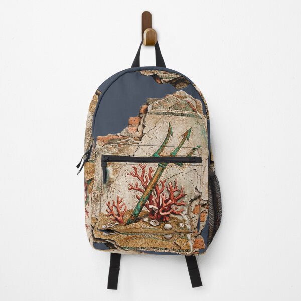 Item preview, Neptune’s Trident (Ancient Roman Mosaic/Fresco Fragment) designed and sold by codex antique.