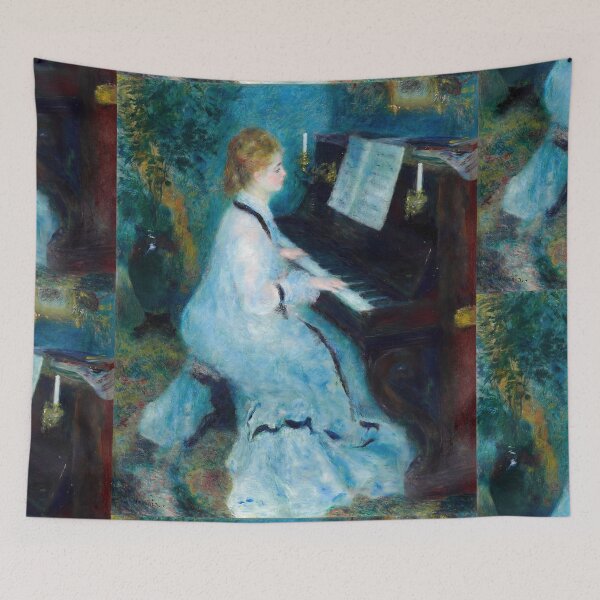 Item preview, Woman at the Piano by Pierre-Auguste Renoir: Impressionist Music Room Poster designed and sold by artofuniverse.