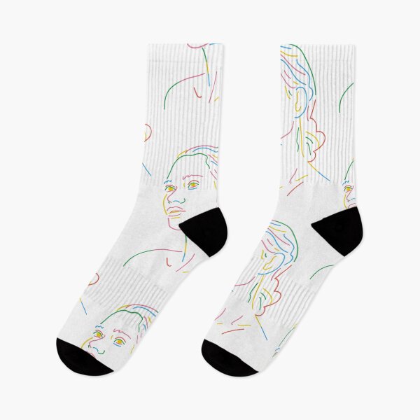 Item preview, colorful minimalist women portrait line art  designed and sold by meri3465.