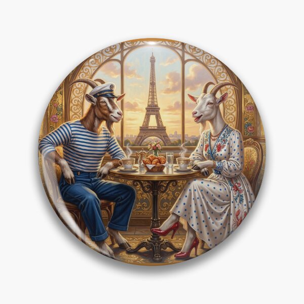 Item preview, The goat and the she-goat in Paris. Year of the Goat 2027. designed and sold by Natalia-Vlad.