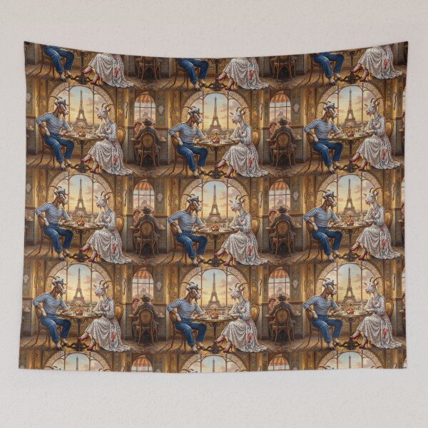 Item preview, The goat and the she-goat in Paris. Year of the Goat 2027. designed and sold by Natalia-Vlad.