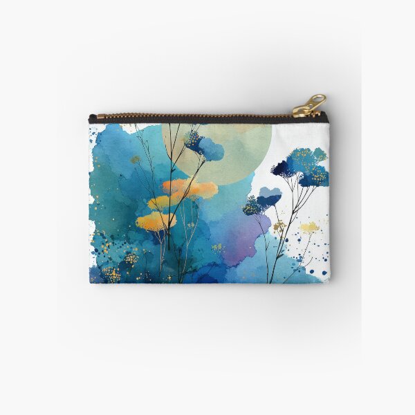 Item preview, Moonlit Wildflowers – Blue Botanical Watercolor Painting designed and sold by solynneart.
