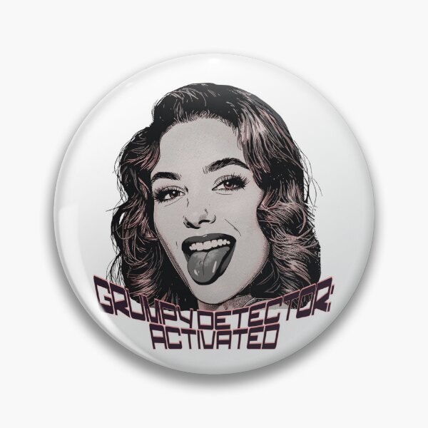 Item preview, Grumpy Detector Activated – Funny Retro Pop Art Woman Face with Tongue Out designed and sold by TestudoDesign.