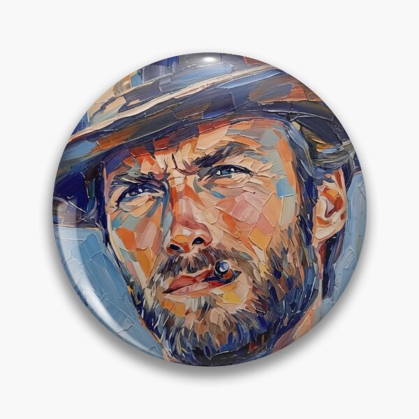 Item preview, Portrait Painting of Clint Eastwood in The Good, The Bad and The Ugly. designed and sold by davidelder.