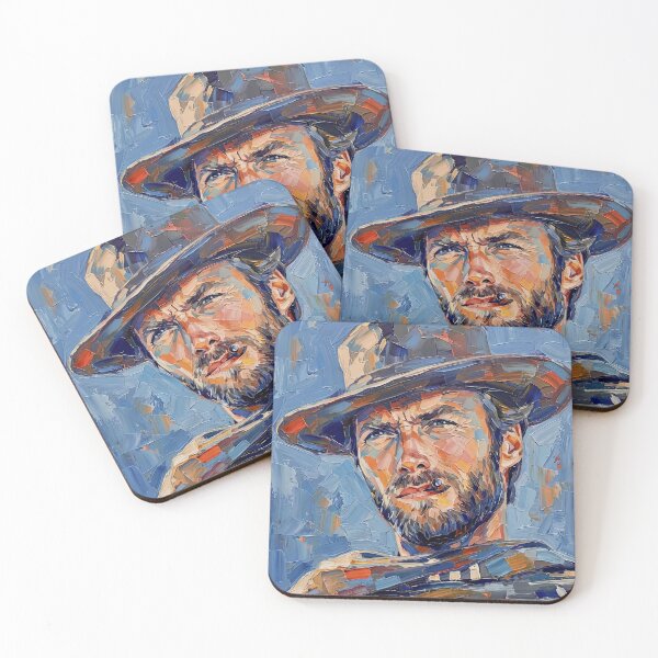 Item preview, Portrait Painting of Clint Eastwood in The Good, The Bad and The Ugly. designed and sold by davidelder.
