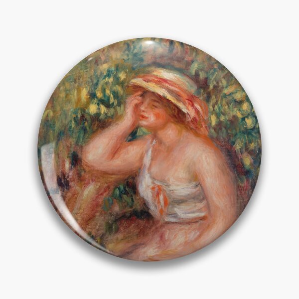 Item preview, Woman Daydreaming Reveuse by Pierre-Auguste Renoir: Romantic Impressionist Poster designed and sold by artofuniverse.
