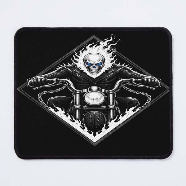 Item preview, Flaming Skull Biker – Dark Motorcycle Rider Gothic Design designed and sold by Prestige Parlor.