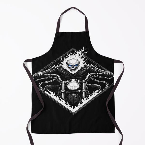 Item preview, Flaming Skull Biker – Dark Motorcycle Rider Gothic Design designed and sold by Prestige Parlor.