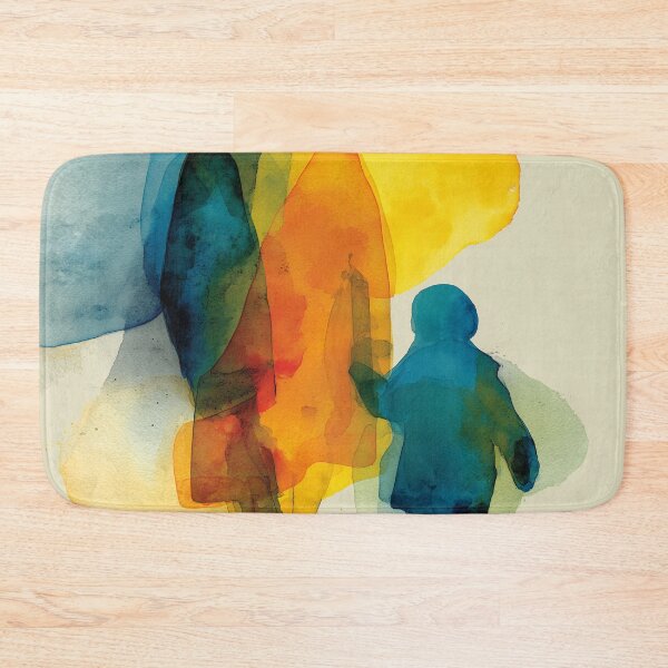 Item preview, Side by Side – Parent and Young Child Walking Together Watercolor Painting designed and sold by solynneart.