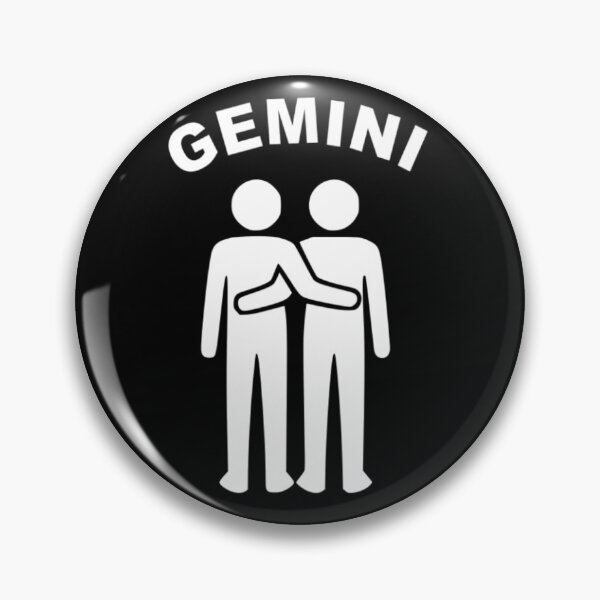 Item preview, Gemini Twins - Zodiac Sign In Negative Circle Bold Art designed and sold by The Bold Line Studio.