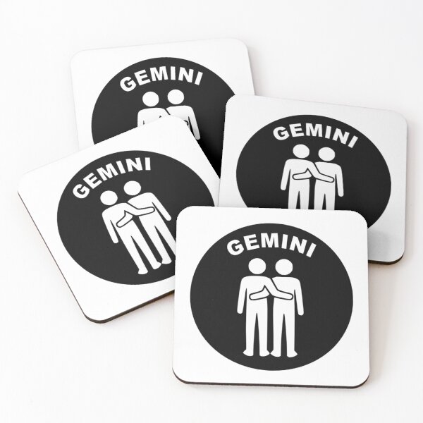 Item preview, Gemini Twins - Zodiac Sign In Negative Circle Bold Art designed and sold by The Bold Line Studio.