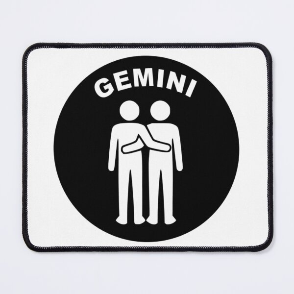 Item preview, Gemini Twins - Zodiac Sign In Negative Circle Bold Art designed and sold by The Bold Line Studio.