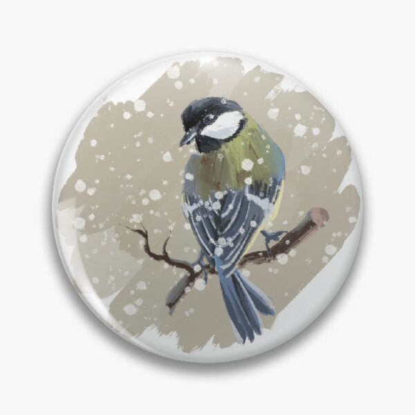 Item preview, Winter Chickadee Bird in Snow – Cozy Nature Illustration designed and sold by Iras-Art-Corner.