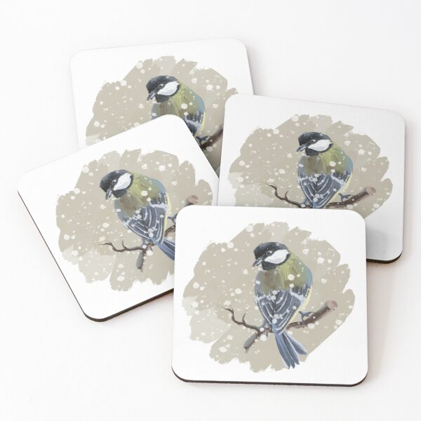 Item preview, Winter Chickadee Bird in Snow – Cozy Nature Illustration designed and sold by Iras-Art-Corner.