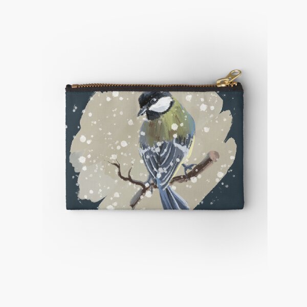 Item preview, Winter Chickadee Bird in Snow – Cozy Nature Illustration designed and sold by Iras-Art-Corner.