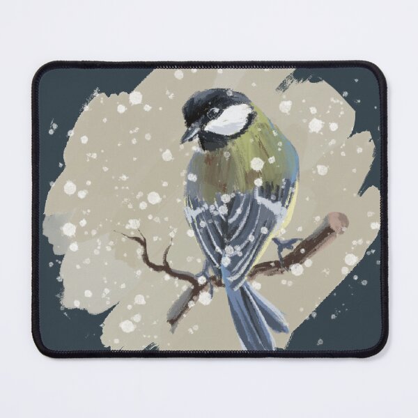 Item preview, Winter Chickadee Bird in Snow – Cozy Nature Illustration designed and sold by Iras-Art-Corner.