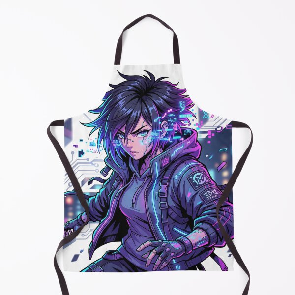 Artikelvorschau, Cyberpunk Anime Hacker Mädchen Neon Stil entworfen und verkauft von Otaku-Addiction.