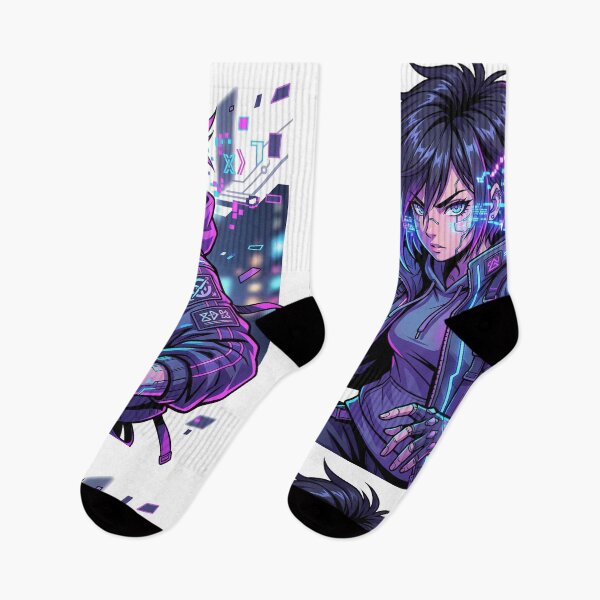 Item preview, Cyberpunk Anime Hacker Girl Neon Tech Aesthetic designed and sold by Otaku-Addiction.