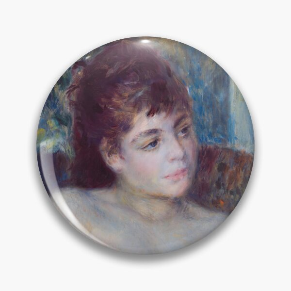 Item preview, Woman in an Armchair by Pierre-Auguste Renoir: Romantic Impressionist Portrait Poster designed and sold by artofuniverse.