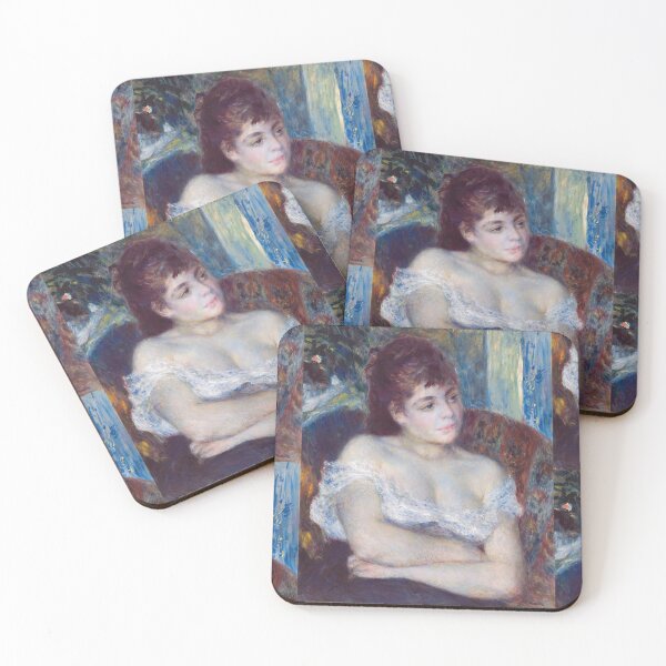Item preview, Woman in an Armchair by Pierre-Auguste Renoir: Romantic Impressionist Portrait Poster designed and sold by artofuniverse.
