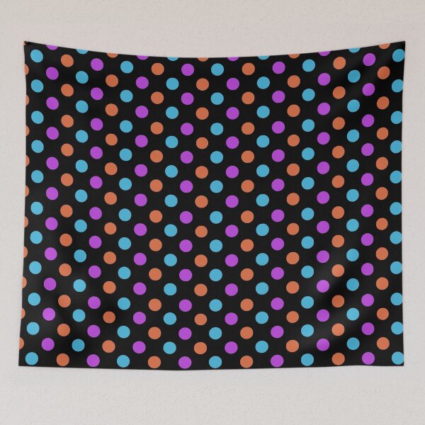 Item preview, Colorful Polka dots on black designed and sold by MarySchwindt.