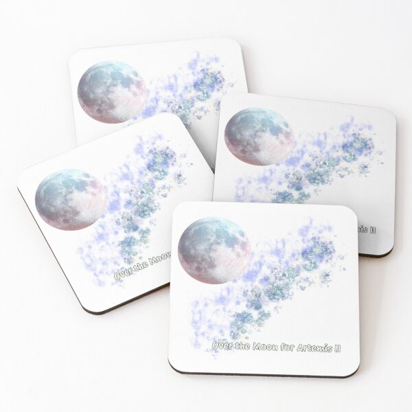 Item preview, Over the Moon for Artemis II - Aesthetic Space Nebula & Lunar Return designed and sold by siempredesign.