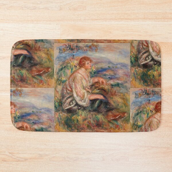 Item preview, Woman in Tulle Blouse and Black Skirt by Pierre-Auguste Renoir: Impressionist Portrait Poster designed and sold by artofuniverse.